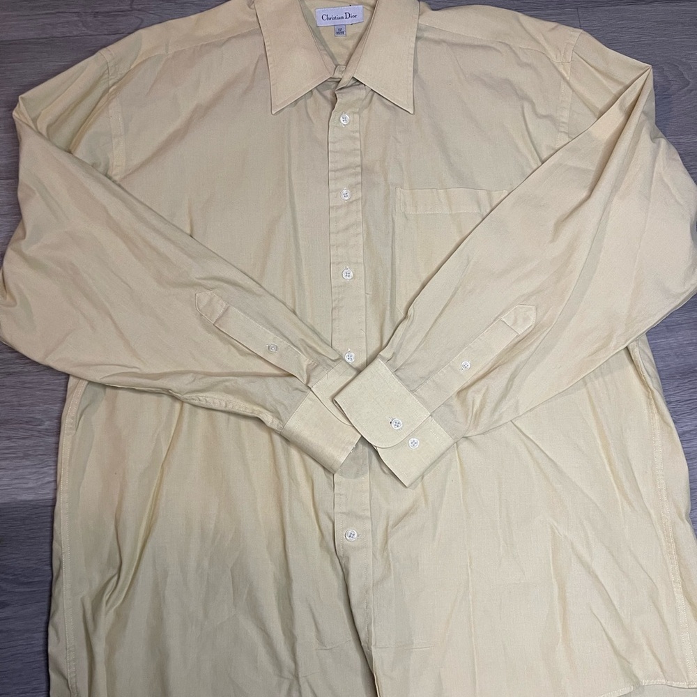 Dior Men's Beige Dress Shirt - Picture 2 of 5